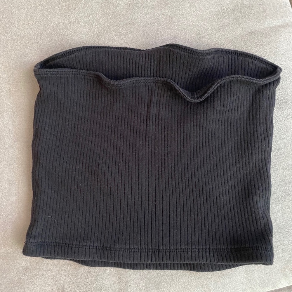 black ribbed tube top - Picture 2 of 2